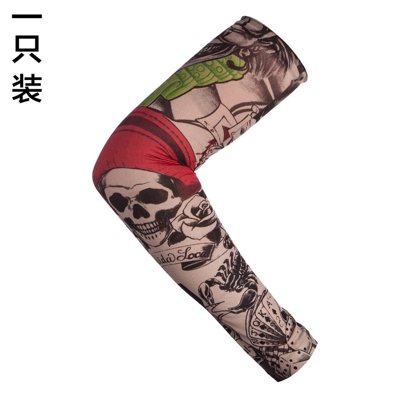 Mangas de tatuaje de brazo de flores de nuevo estilo, tatuajes sin costuras para montar al aire libre, protector solar para montar, Mangas de tatuaje, 1 pieza