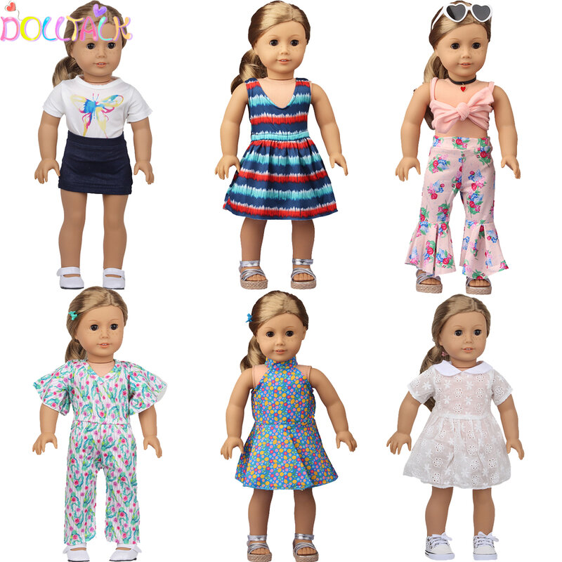 Muñeca recién nacida Reborn de 43cm, ropa de primavera y verano, vestido de falda de mariposa para muñeca de 18 pulgadas americana y OG, juguete de regalo artesanal de Rusia