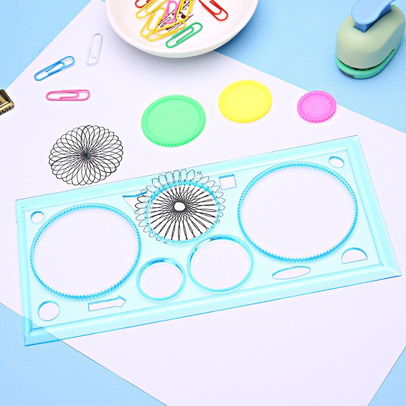 1Pc Geometric Ruler for Students Mathematics Drawing Drafting Tools Learning Painting Children Puzzle Toys Spirograph Art Tool