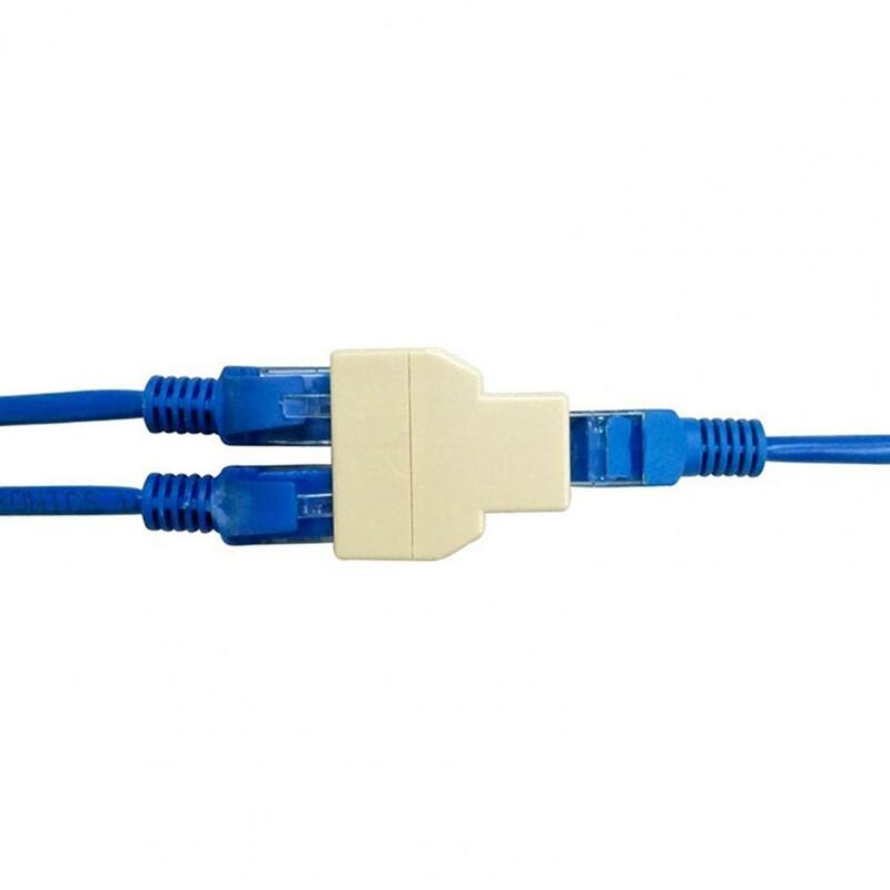 Adaptador divisor RJ45 de 1 a 2 puertos hembra duales CAT5/6 LAN Ethernet Sockt, adaptador divisor de conexiones de red P15