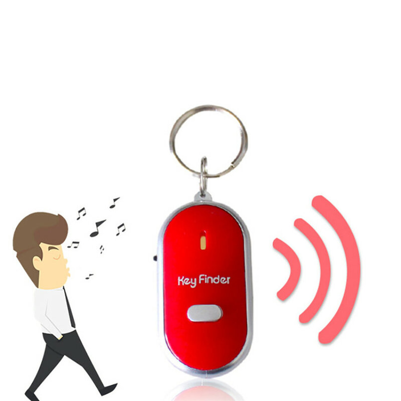 LED Licht Taschenlampe Remote-Sound Control Verlor Schlüssel Fob Alarm Locator Keychain Pfeife Finder Alter Anti-verloren Alarm 40MR29