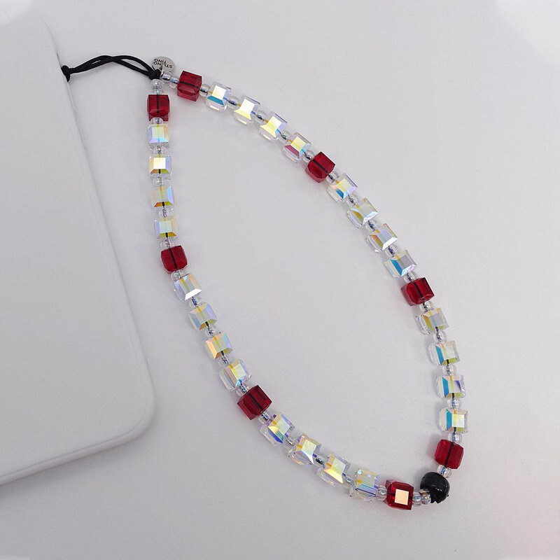8mm cristallo Trendy Mobile cinturino telefono fascino ceramica perline telefono catena gioielli per le donne anti-perso cellulare cordino regalo