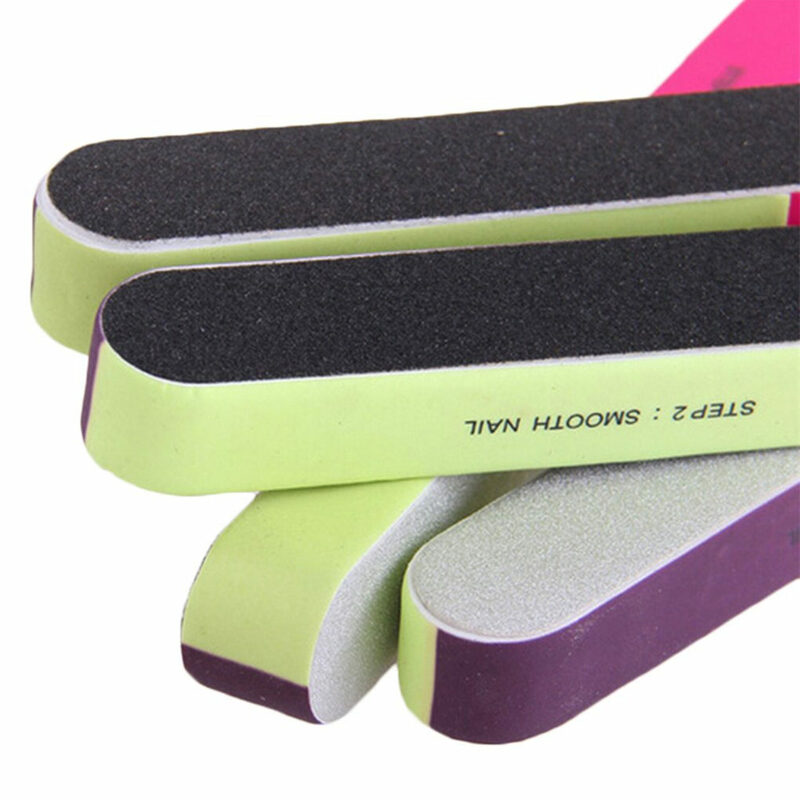 กระดานขัดเล็บ7ด้านบล็อกบัฟเฟอร์สำหรับทำเล็บเท้าเครื่องมือทำเล็บมืออาชีพหลายสี