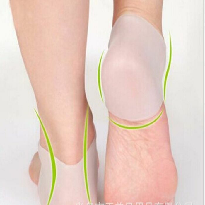 ใหม่Protector Pedsโปร่งใสซิลิโคนให้ความชุ่มชื้นเจลส้นถุงเท้าCracked Skin Careสนับสนุน