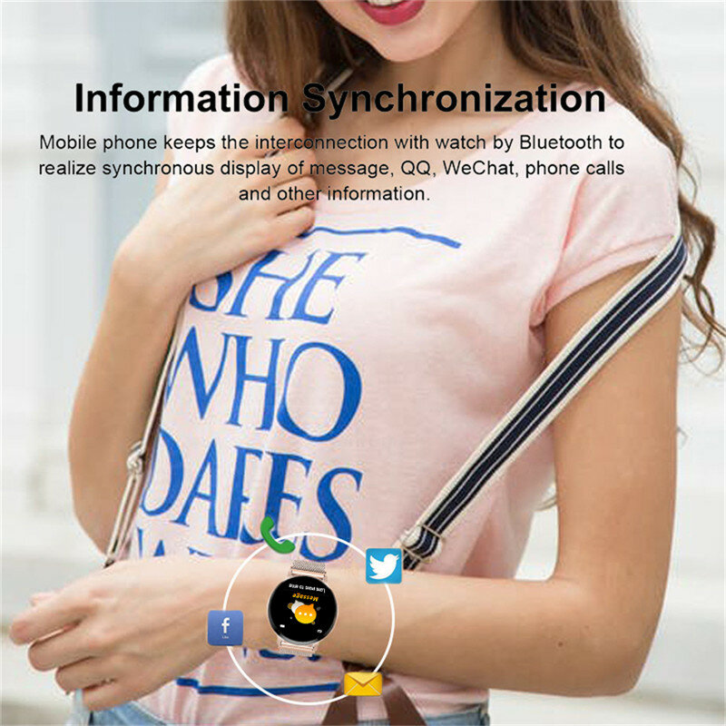 LIGE inteligentna bransoletka kobiety wodoodporna opaska monitorująca aktywność fizyczną tętno Monitor ciśnienia krwi krokomierz sportowy zegarek inteligentna opaska na rękę + pudełko