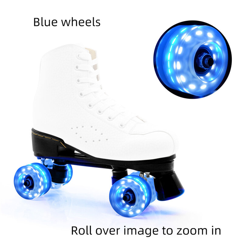 4pcs Roller Skate Flashing Wheel Light Up Wheels High-speed 608RS Bearing Wheel For Roller Skates Skateboards Accessories