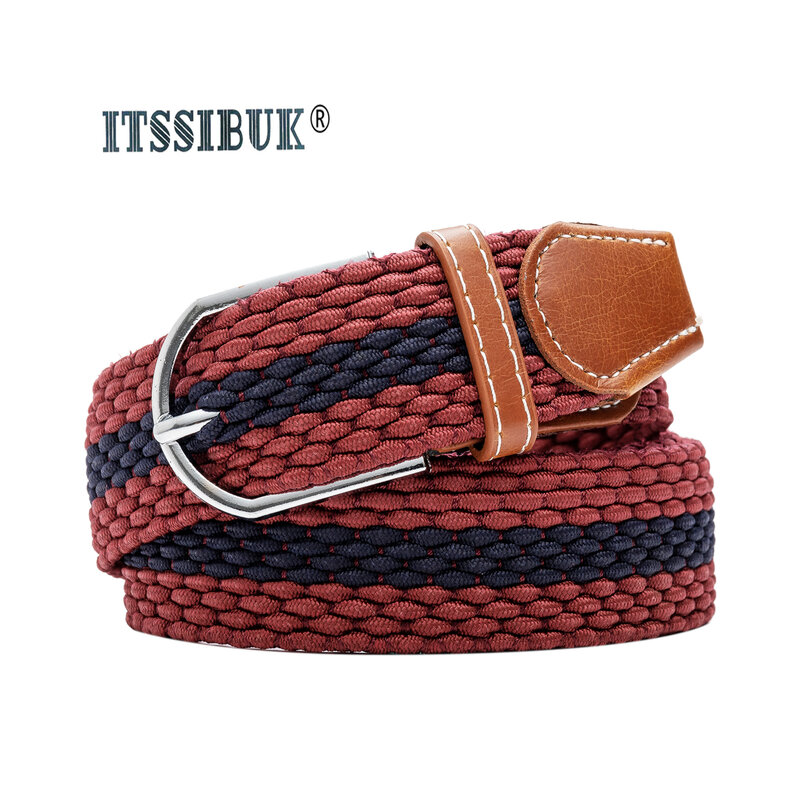 ITSSIBUK 2019, cinturón de lona elástica no porosa, cinturón táctico para exteriores para hombres y mujeres, hebillas para cinturones de aleación de alta calidad para belt105-110cm casual
