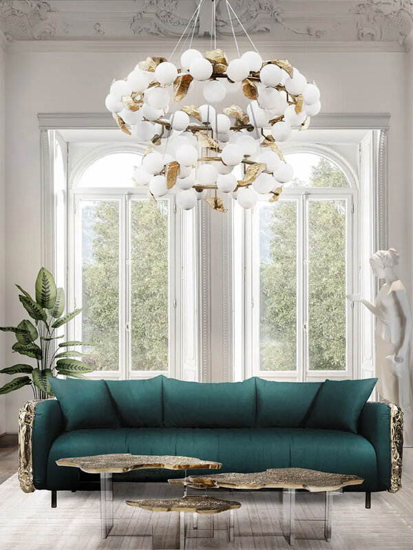 Круглая Люстра В нордическом стиле для гостиной, столовой, креативная люстра в виде ветки для спальни, Волшебная молекулярная люстра