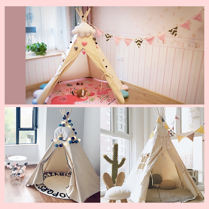 子供のテントテント小屋テント子供のためのポータブルティピーinfantil子供カバナ子供テント装飾カーペットledライト
