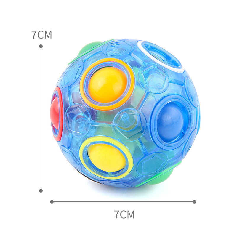 Magic Rainbow Ball Special-shapedChildren Educational Decompression Intellectual Fidget for Anxiety MagicCube Stress RelieverToy