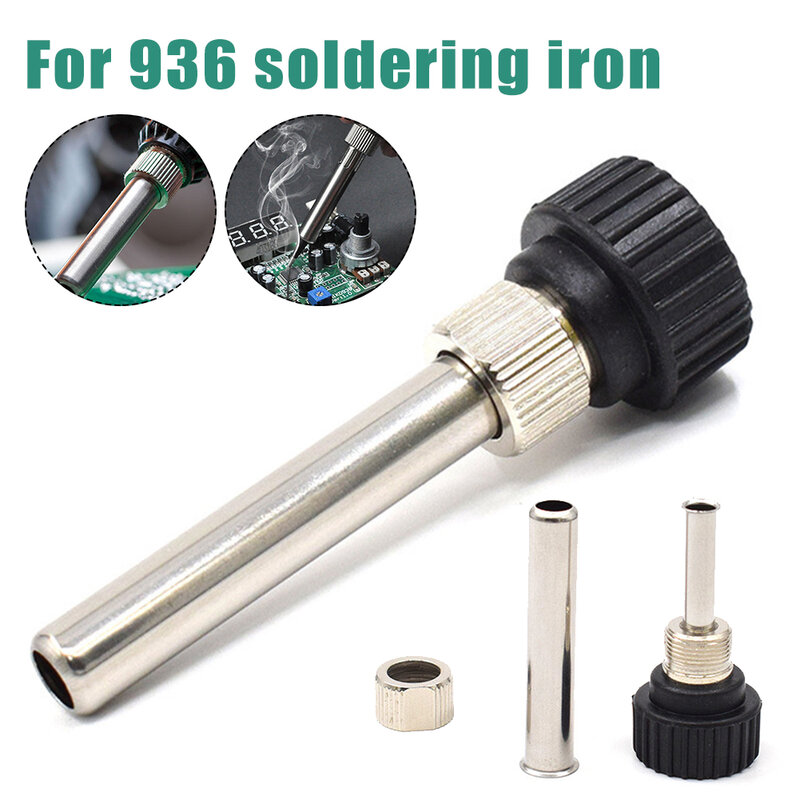 1Pcs 936 Electric soldering Iron Stainless Steel Sleeve Handle Kit Welding Tin Gun Torch Accessories Nut Sleeve Head Soldering
