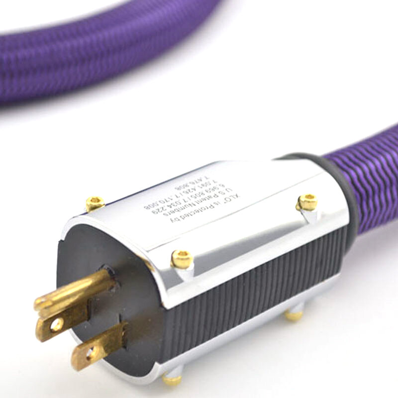 XLO Purple HiFi Audiophile Rush Cable de alimentación de Audio enchufe US / EU 2M