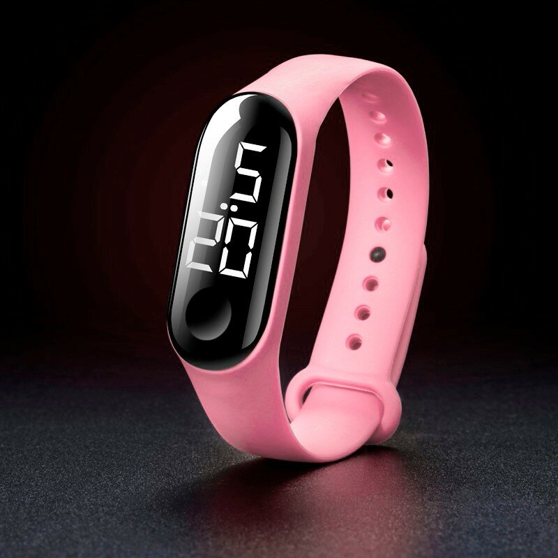 Homens e mulheres LED Electronic Sports Watch, Relógios de pulso de luxo, impermeável, Sensor, Moda