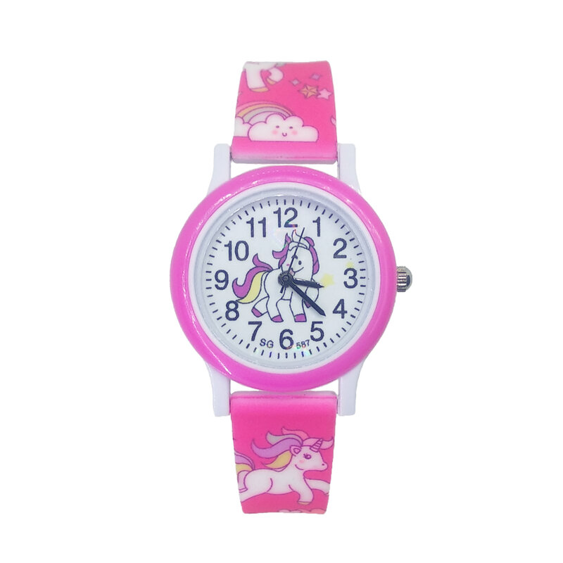 Reloj deportivo con dibujos de unicornios para niños, niñas, niños y estudiantes, regalo de fiesta de cumpleaños