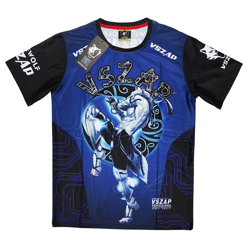 VSZAP fighting speed dry spring fitness short sleeve T-shirt man MMA fight free fight muay Thai Wolf muscle dog training