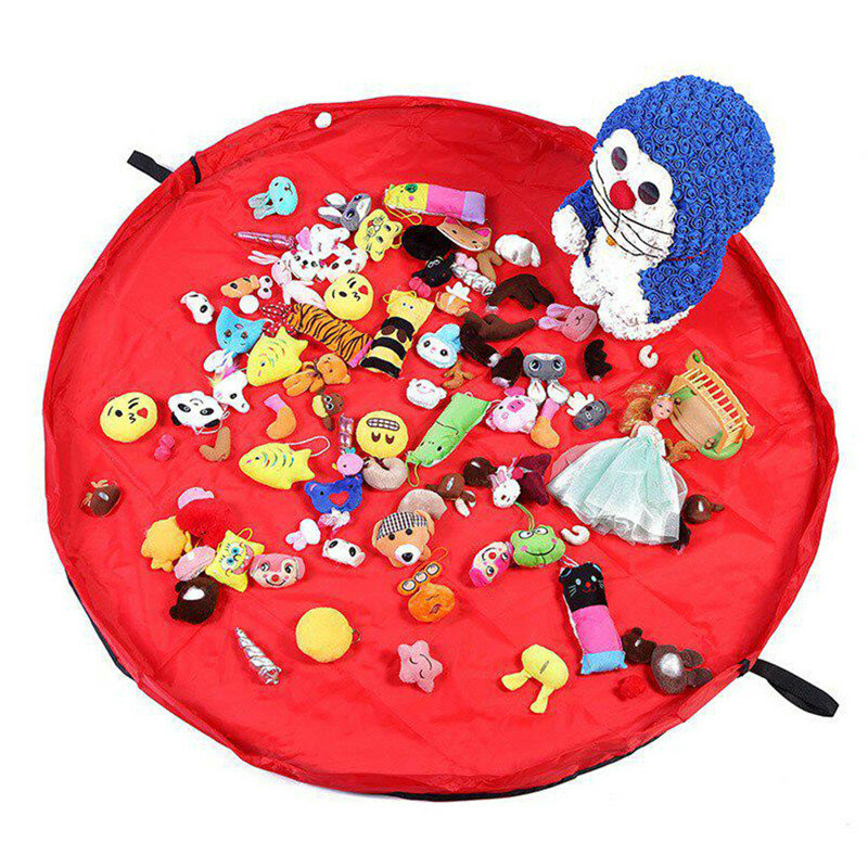 VOGVIGO 50/150cm Kordelzug Taschen Tragbare Kinder Spielzeug Kit und Spielen Matte Lego Spielzeug Organizer Bin Box Mode praktische Lagerung Taschen