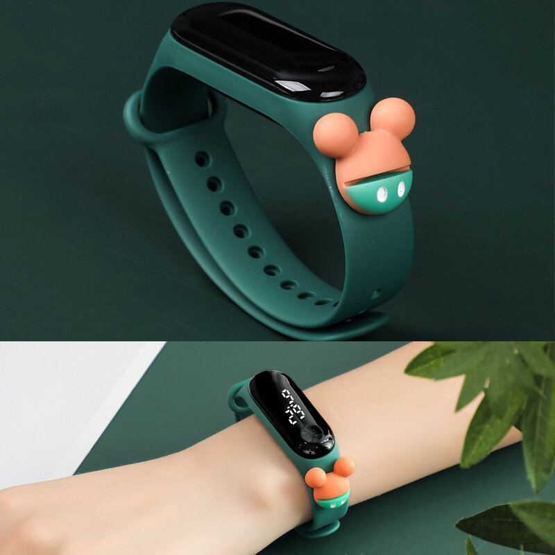 Zegarki dla dzieci dla chłopców dziewcząt wodoodporny cyfrowy zegarek dla dzieci Cartoon Touch LED zegarki elektroniczne świecący kalendarz zegarek