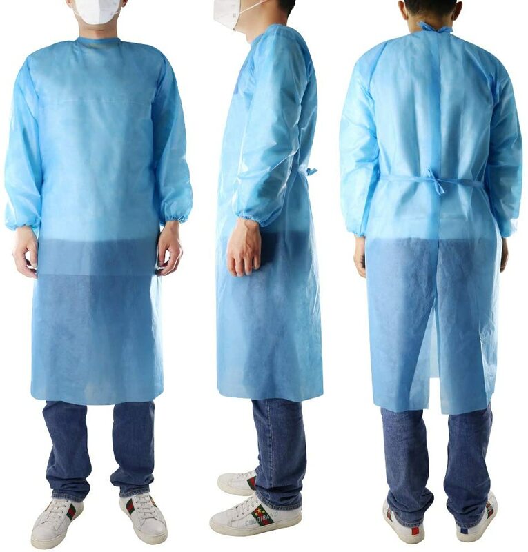 40pcs/20pcs/10PCS Disposable Isolation Gown Coverall Water-proof Protection Suit Security Gown Wear with