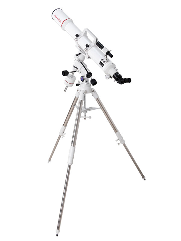 Teleskop astronomi Maxvision Achromatic, 102/1000, EXOS-1 profesional, EQ3, dudukan penyeimbang, Tripod 1.5"