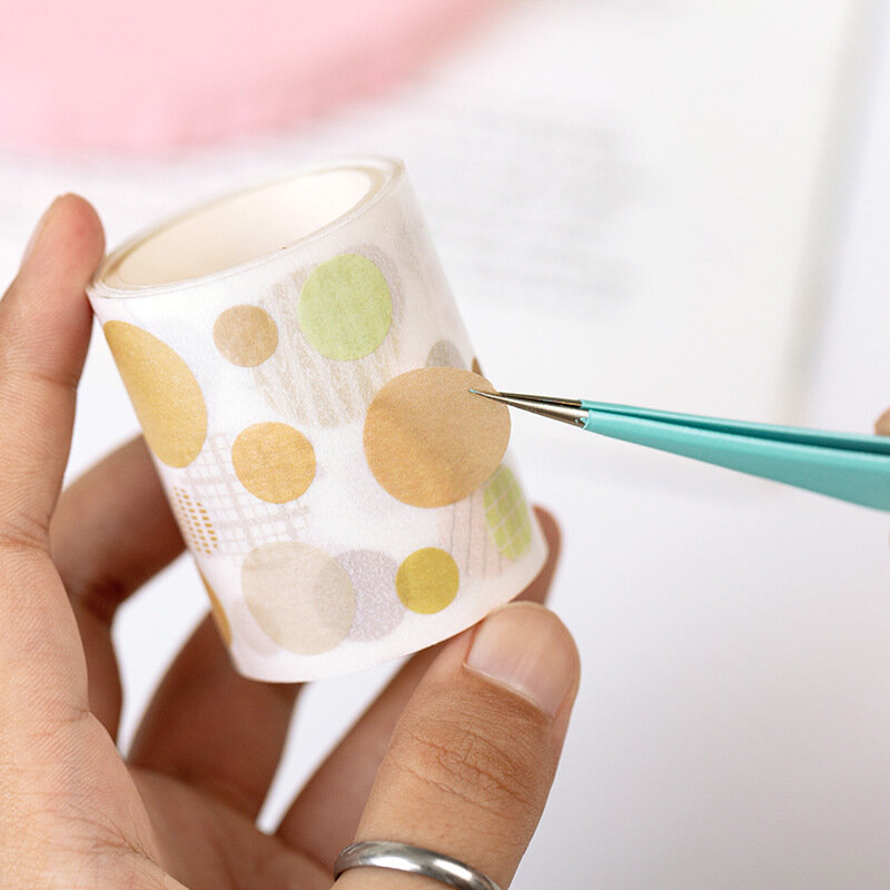 1 sztuk cukierki kolor pęseta ze stali nierdzewnej Macaron kolor taśmy naklejki narzędzie Journal gadżety proste praktyczne przenośne pincety