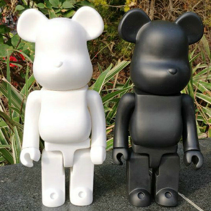 Bearbrick PVC Action Figures, Bear @ Brick, modelo PVC, DIY Paint Dolls, brinquedos infantis, presentes de aniversário para crianças, 28cm, 400%