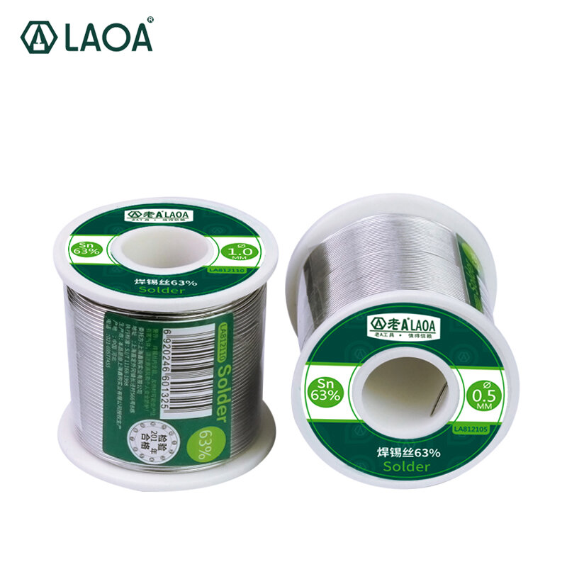 LAOA – bobine de fil à souder 63%, nettoyage, sans Flux, outil d'entretien, soudure à la colophane, étain, soudage facile, cinq bobines de plomb, 400g