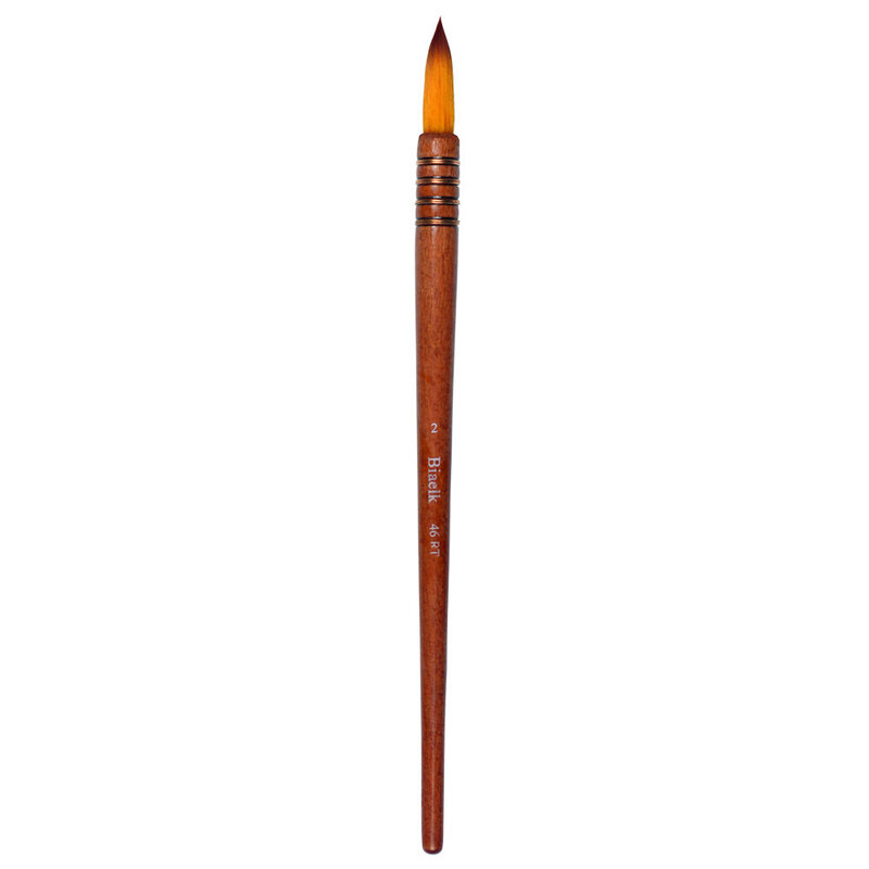 Taklon-mopa de pelo de alta calidad para artista, 46RT pincel con mango de madera, acuarela, acrílico, suministros de pintura, 1 ud.