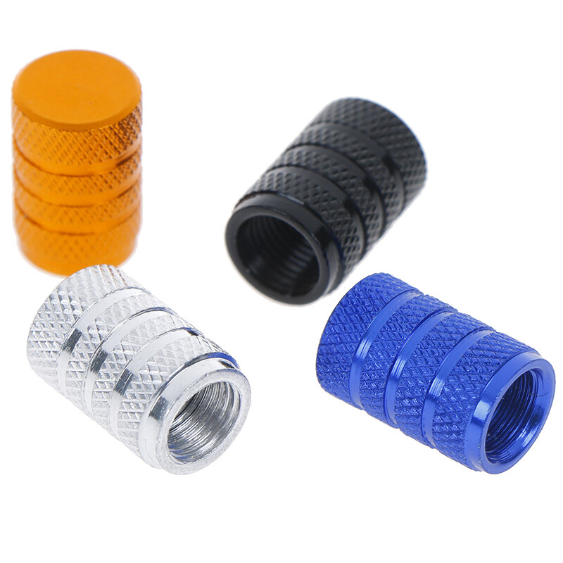4Pcs/ Set Tire Valve Stems Air Dust Cover Screw Caps for Car Truck High Quality Stainless Steel Material Spike Wheel Tyre