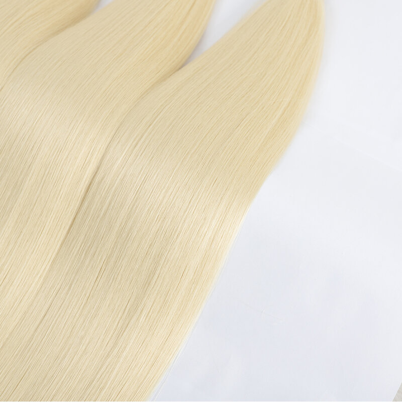 Paquetes de cabello liso de hueso, extensiones de cabello Natural de salón, fibras falsas, tejido súper largo sintético Yaki, completo a extremo