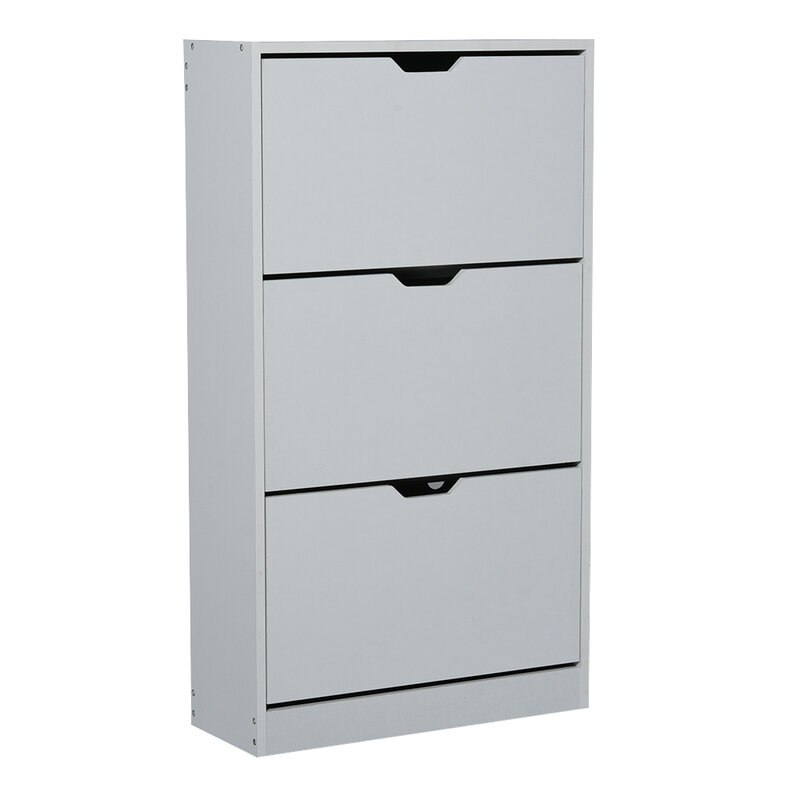 Panana Shoe Storage Cupboard Cabinet Rack 3 Drawer White Fast delivery