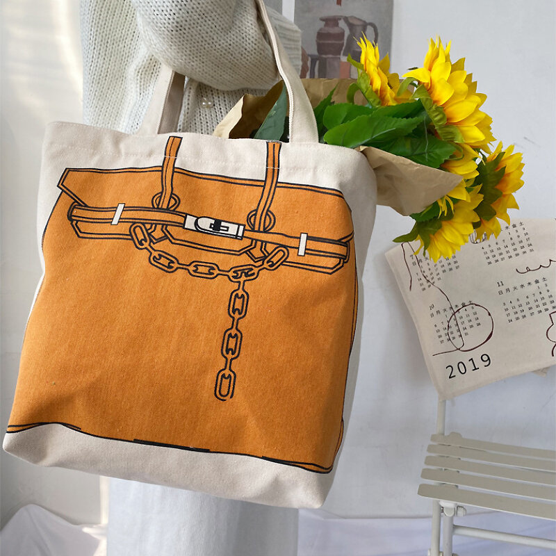 Youda-bolso de mano de gran capacidad con estampado para mujer, bolsa de compras de estilo clásico, informal y Simple, diseño Original