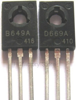새로운 오리지널 20pcs 2SB649A 2SD669A TO-126 (10 pcs B649A 10 pcs D669A) 오디오 온 튜브 도매 원 스톱 디스트리뷰션 목록