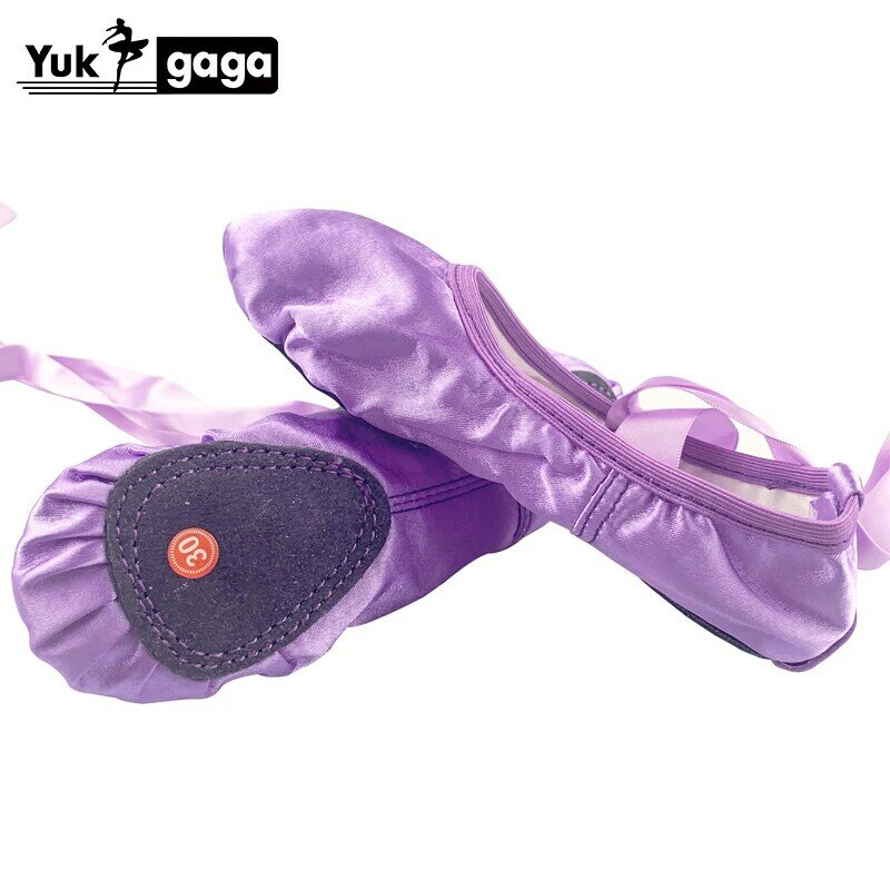 Yukigaga Comemore-bailarinas profesionales para mujer, zapatos de baile con cinta, para chicas y adultos