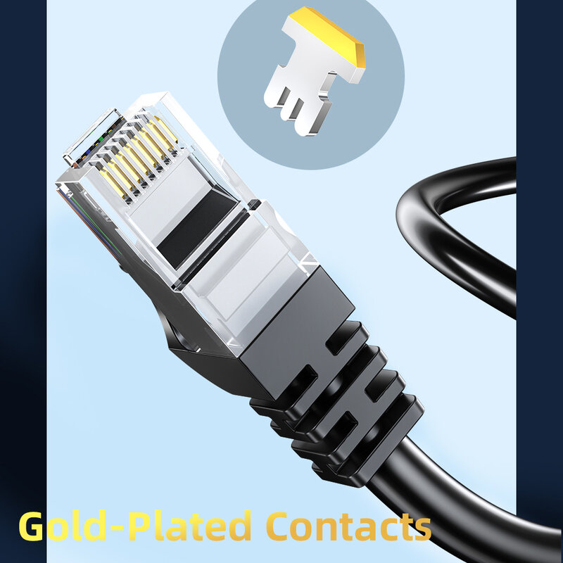 Essager Cabo Ethernet para Laptop Router, Cabo LAN, 10m, UTP, Cat 6, RJ 45 Splitter, Cabo de Rede, RJ45, Trançado Patch Cord Par