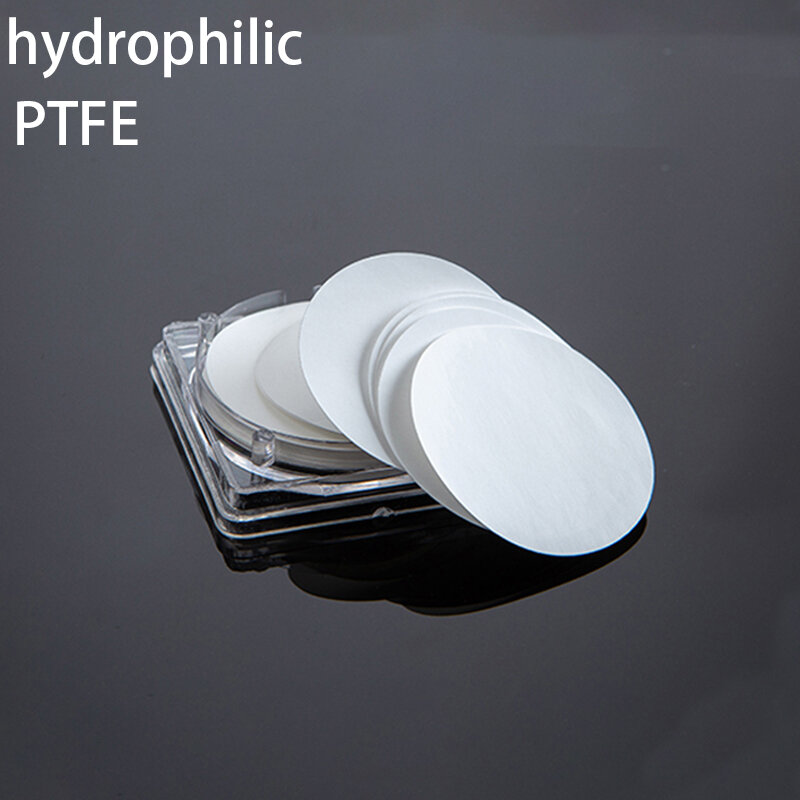 50/100 Stks/partij Lab Ptfe Hydrofiele Mutiple Poriegrootte Microporeuze Membraan Millipore Filtratie Filter Membraan
