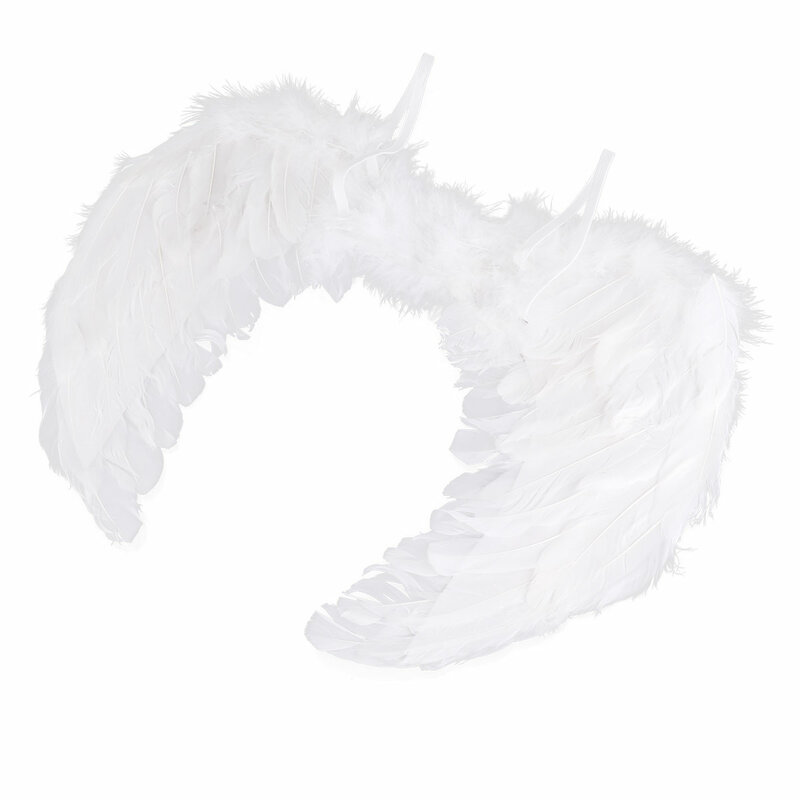 Angel Fairy Real Feather Wings Dance Party Cosplay Costume Stage Show Fancy Dress for Masquerade Carnival Christmas Holiday