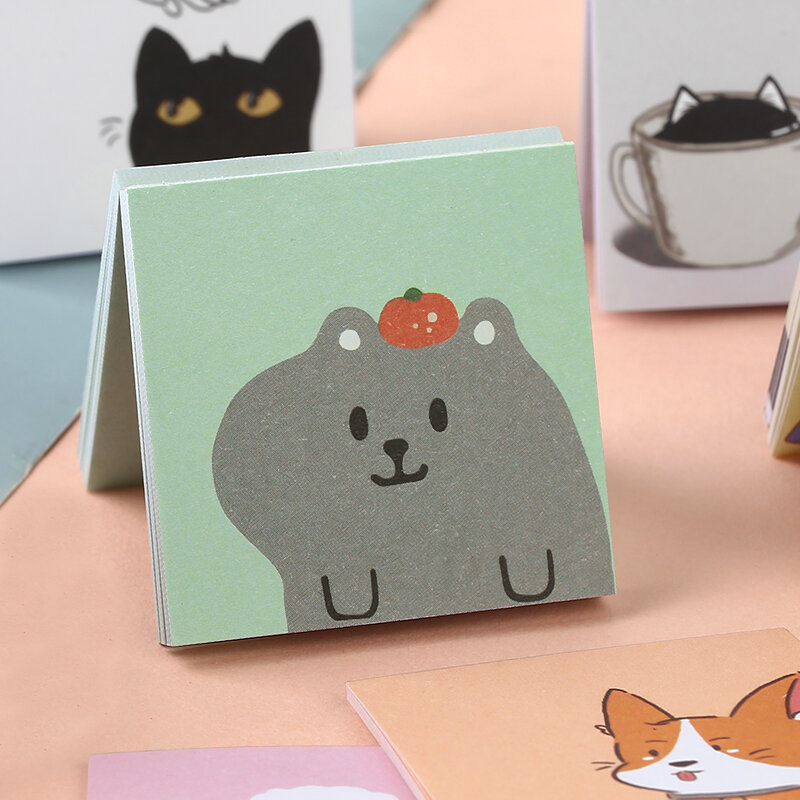 50 fogli Cute animale emozione serie Memo Pad Messaggio di Note Decorativo gatto Notepad Note di carta Memo Cancelleria Forniture Per Ufficio