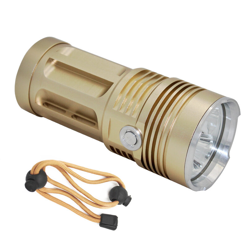 Linterna LED táctica de 13000 lúmenes, lámpara de 3 modos, 12x XM-L T6, batería de 4x18650, cargador de luz nocturna para acampar al aire libre