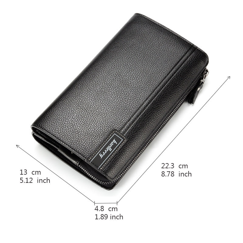 Baellerry-男性用の多機能ポケット財布,大容量,財布