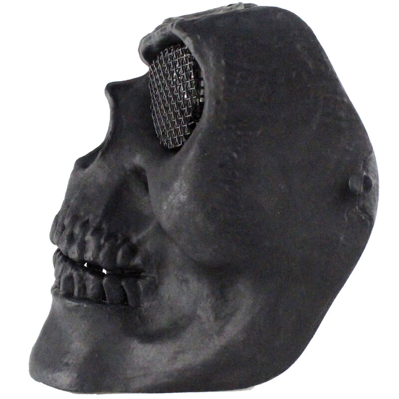 هالوين قناع مخيف لمهرجان تأثيري شبكة معدنية عيون حماية Airsoft كامل الوجه الجمجمة قناع لعبة كرات الطلاء BBs