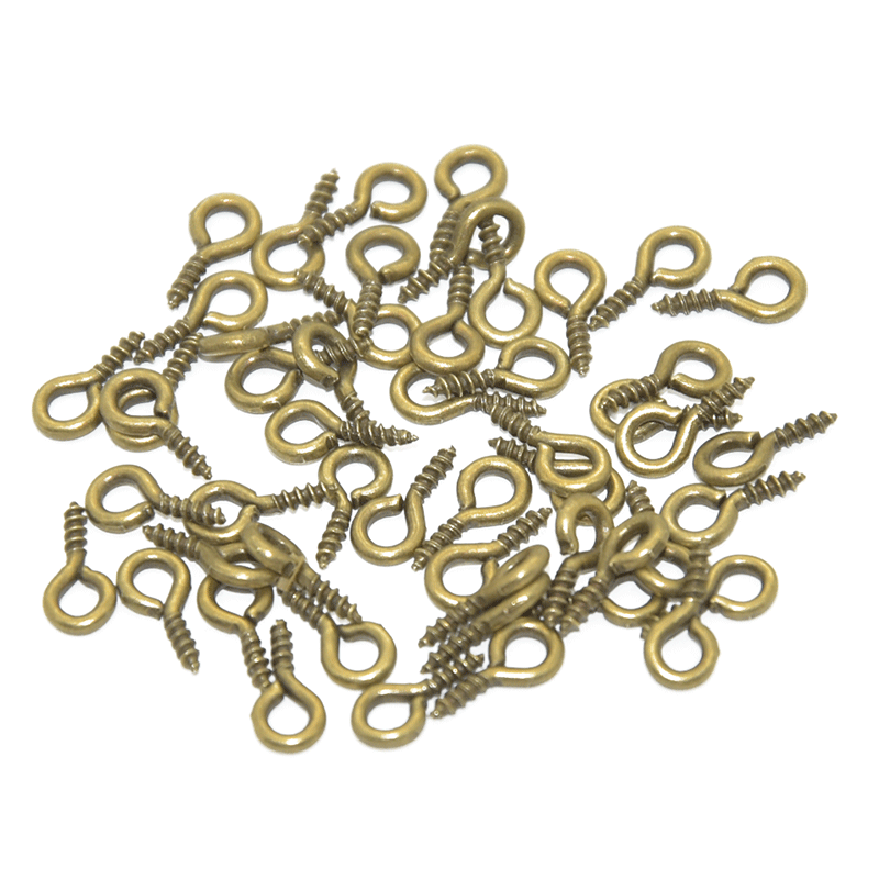 200pcs Small Tiny Mini Eye Pins Eyepins Hooks Eyelets Screw Threaded 9 Colors Clasps Hook For DIY Jewelry Making Findings
