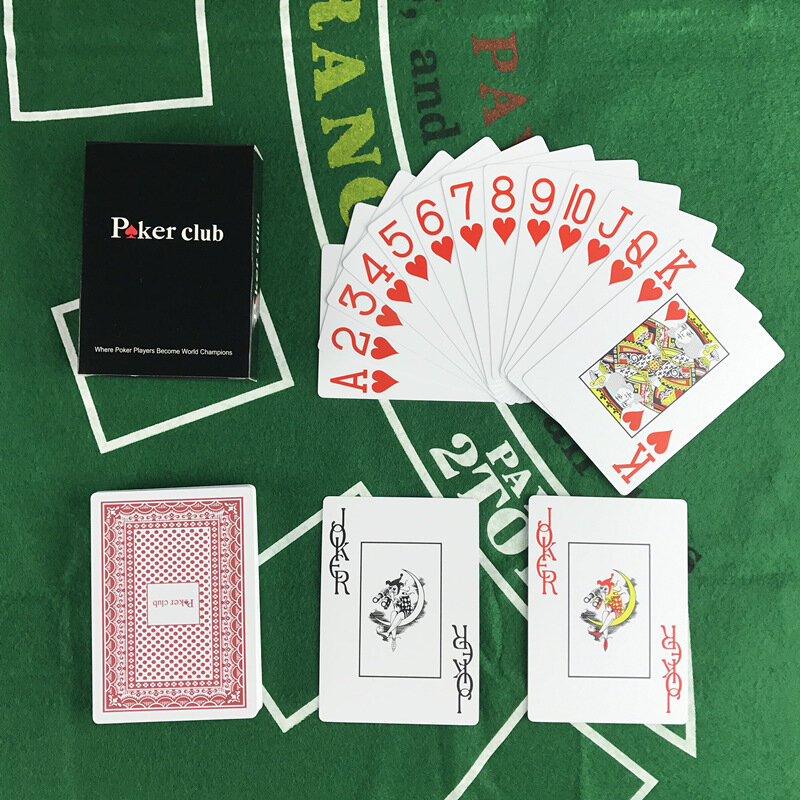 2 sztuk/zestaw Baccarat Texas Hold'em plastikowy wodoodporny szorować karty do gry w pokera karty klubowe gry planszowe 2.48*3,46 cala Yernea