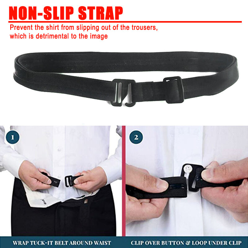 Shirt Stay Holder Adjustable Belt Non-slip Wrinkle-Proof Locking Straps for Women Men SAL99