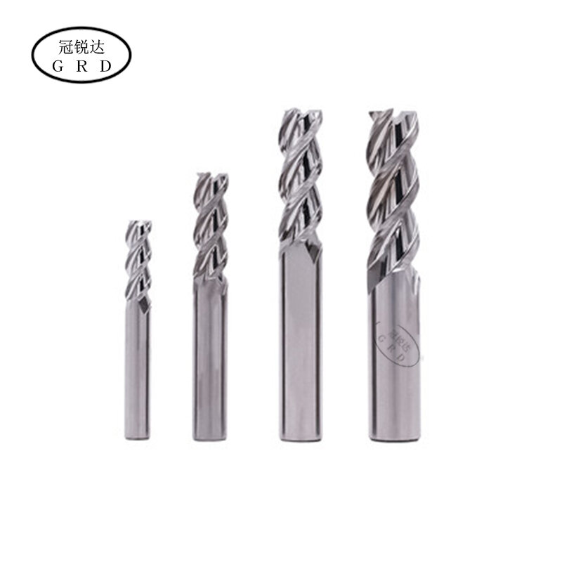 1pcs hrc50 3 flute alluminio end mill 1mm ~ 20 millimetri 4 millimetri 6 millimetri 8mm 10mm 12 millimetri 50L ~ 100L metall fresatrice cnc frese 1.5 millimetri