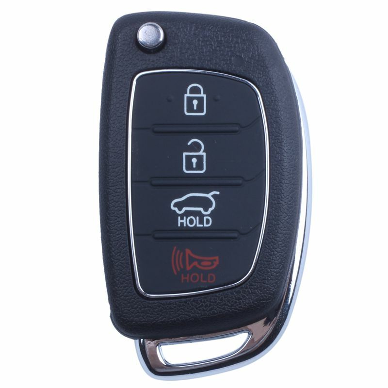 Flip Key Shell fit per HYUNDAI Santa Fe Remote Key Case Fob 4 Button PG180D