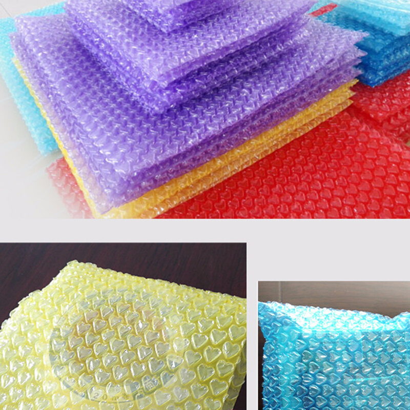 50Pcs 10x10cm Color Plastic Bubble Bags Square Poly Bubble Envelope Gift Packaging Shockproof Mailing Bag Padded Envelope Bags