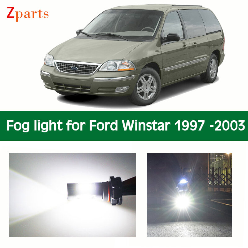 1 Paar Auto Led Mistlamp Voor Ford Winstar 1997 - 2003 Auto Foglamp Lamp Wit Verlichting 12V 6000K Auto Lampen Auto Accessoires