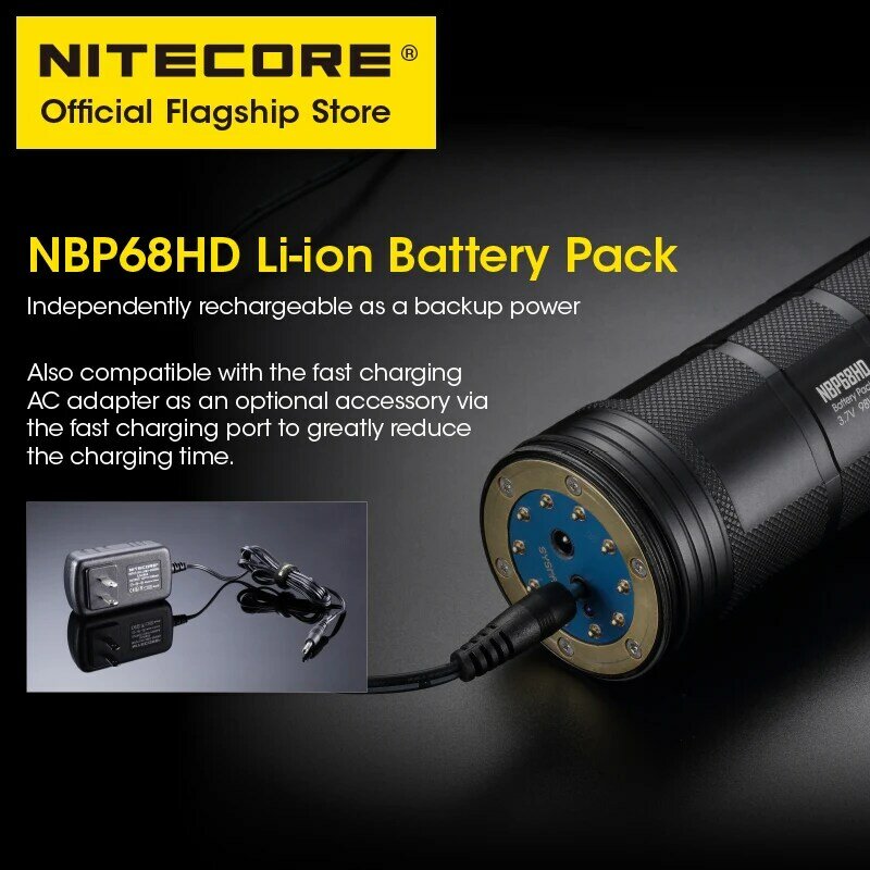 NITECORE TM39 5200 Lumens LED asli, senter sorot lempar 1500 m kuat dengan baterai NBP68HD