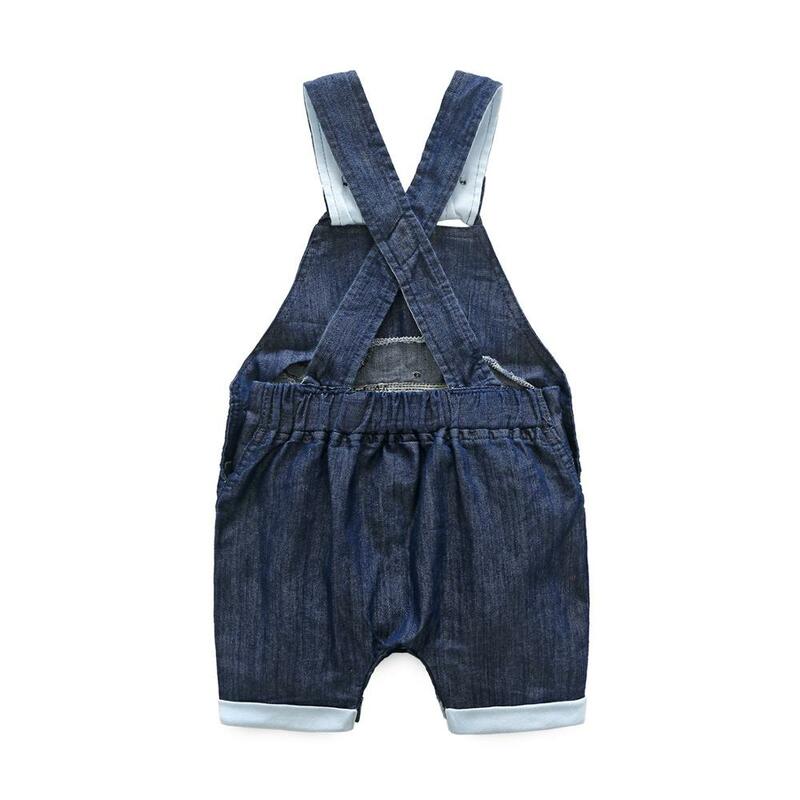 2 pezzi estate neonato vestiti coreano Casual cartone animato carino cotone manica corta top + Denim complessivo abbigliamento bambino Set BC1725