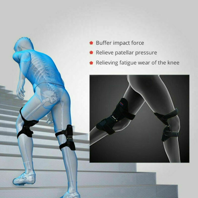 1 para wspólne wsparcie kolana nakolanniki oddychające antypoślizgowe połączenie mechaniczne wsparcie kolana nakolanniki potężny odbicie wiosna moc kolano wzmacniacz klocki